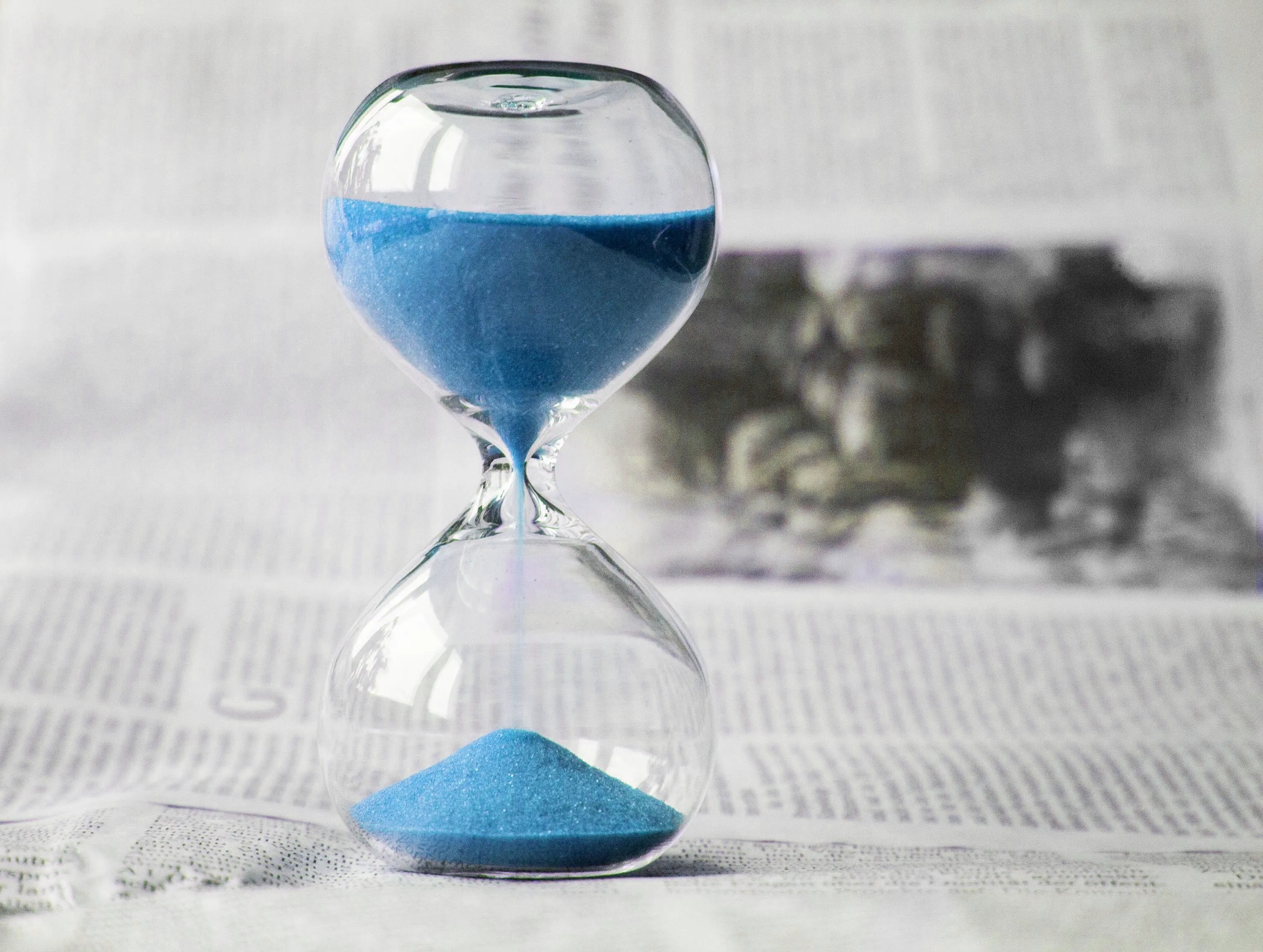 Hourglass showing Carters experience